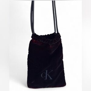 Stunning Vintage Calvin Klein Suede Pouch
Bag - Minimalist Y2K Shoulder Pouch